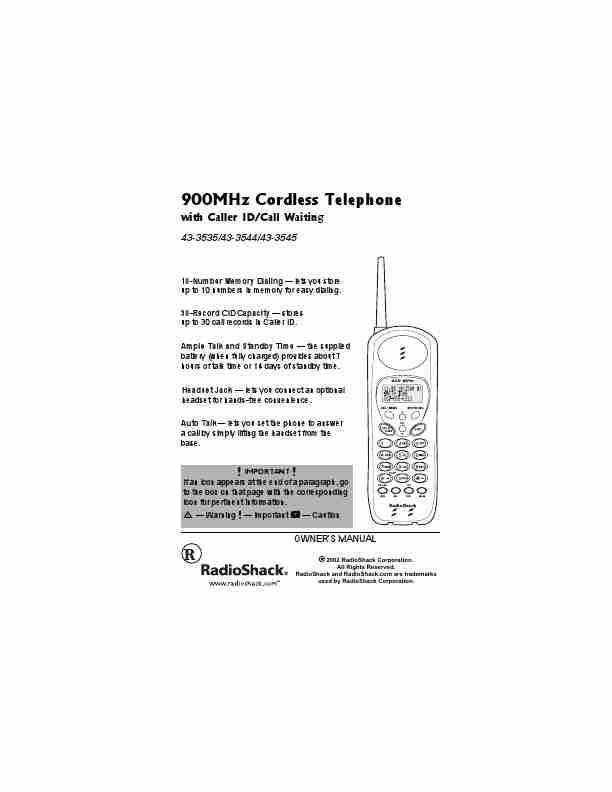 Radio Shack Cordless Telephone 43-3544-page_pdf